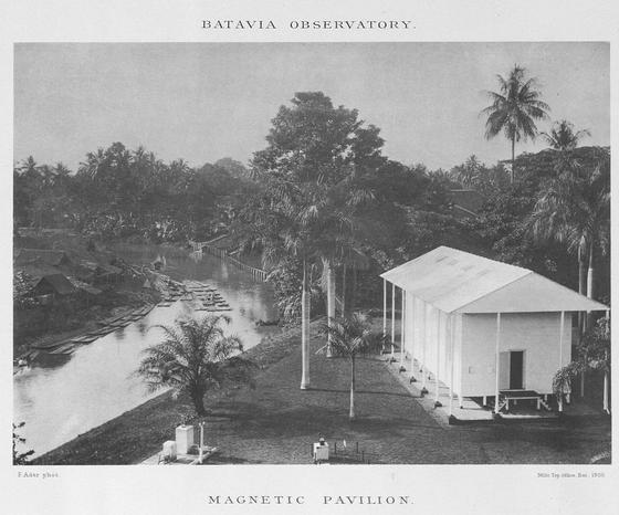 Historical view of Batavia, now Jakarta, one of the long recorded observation sites